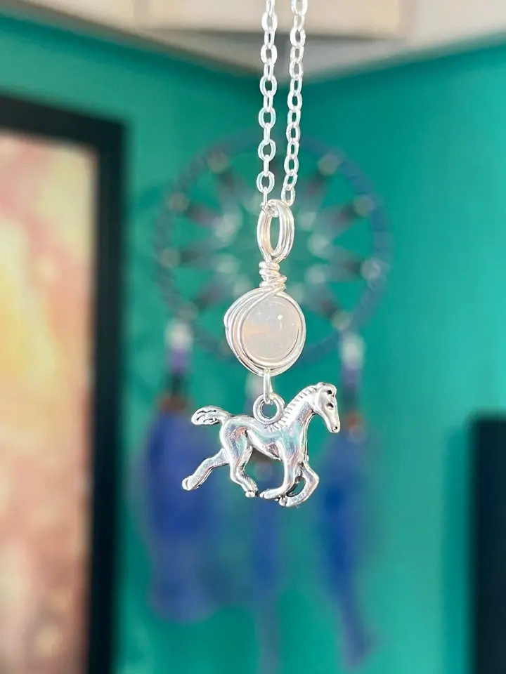 Rhiannon Devotional Charm – Goddess-Inspired Crystal Necklaces | Altar Talisman | Traveling Altars for Daily Connection & Devotion
