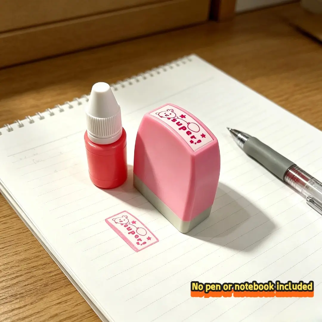Self-Inking Teacher Stamps + Ink, Classroom Teacher Stamps, Student Assignment Signatures, School Award Stamps, Educational Feedback Set