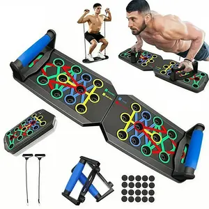 Color-Coded Push-Up Board for Strength Training Foldable Portable Gym Equipment Chest Arms Core Workout for Men Women TikTok Fitness Trend