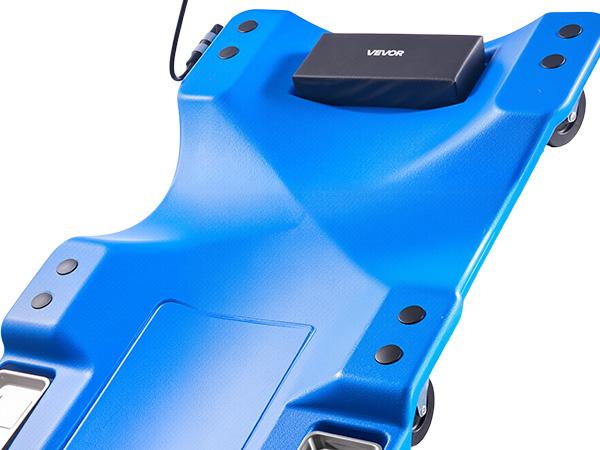 【summerfinds】VEVOR 40 in Mechanic Creeper with LED Light, Low Profile Plastic Garage Creeper, 350 lbs Under Car Rolling Creeper with 6 Swivel Casters, Padded Headrest & Tool Trays for Auto Repair,car accessories