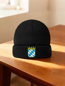ArchivoBayern Wappen svg Wikipedia 2026 new model Multi Color Soft Fabric Winter Cap Warm Cozy Unisex Knit Hat with Universal Fit, Versatile Headwear for All Genders & Cold Weather Outfits