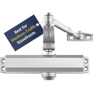 Medium Duty Commercial Automatic Door Closer - Surface-Mounted Auto Door Closer for , Garage & Light Commercial Door Use - Embassy Series LH534