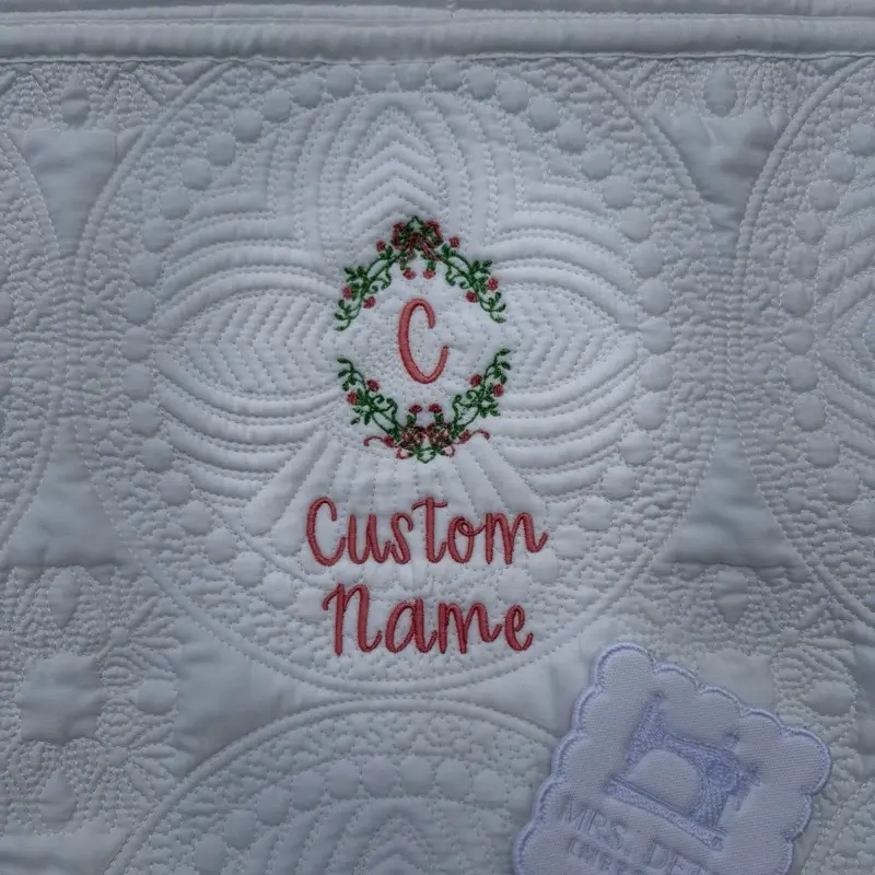Personalized Baby Girl Heirloom Quilt