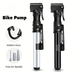 Portable Bike Pump - Heavy-Duty Manual Mini Hand Pump with Tire Inflator, Compact & Lightweight Aluminum Alloy Bike Pump Suitable for MTB, Road, Bike Tires, Balls - Outdoor Essential