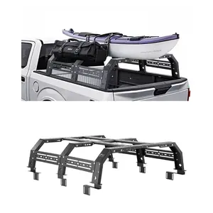 Summervibes VEVOR Overland Truck Bed Rack, 51.2-65.4 in Width, Adjustable Overland Bed Cargo Rack with Sidebar, 900 lbs Static Capacity, Compatible with Mid-Size Trucks Tacoma/Ranger/Gladiator JT/Colorado/Canyon