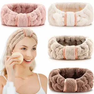 4-Pack Microfiber Terry Cloth Headband Set, Adjustable Elastic Workout Headbands for Women, Ideal for Spa, Washing Face, Sports, Workout Headband