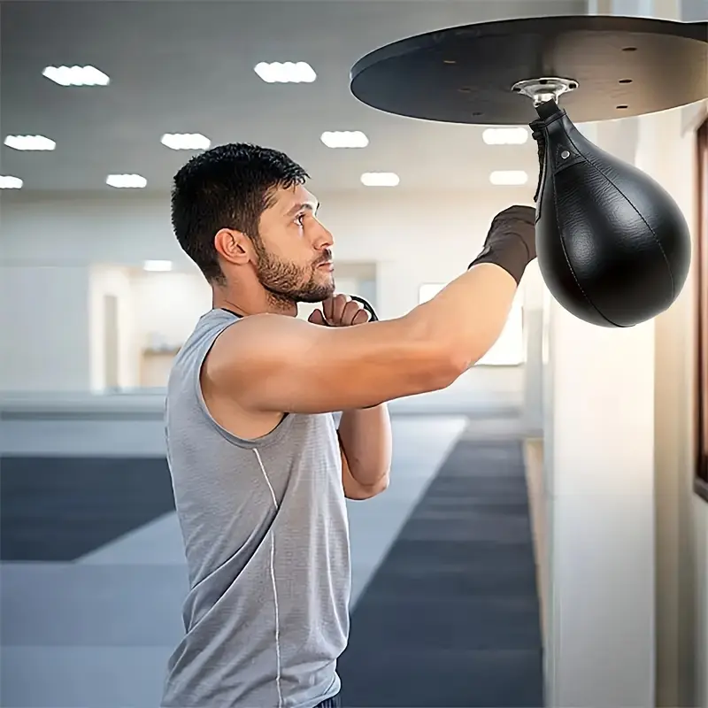 PU Leather Pear-Shaped Speed Ball, MMA Training Equipment with Mounting Accessories for Indoor Boxing Reflex & Agility Drills, Reflex & Agility Training, Mma Equipment, Boxing Equipment