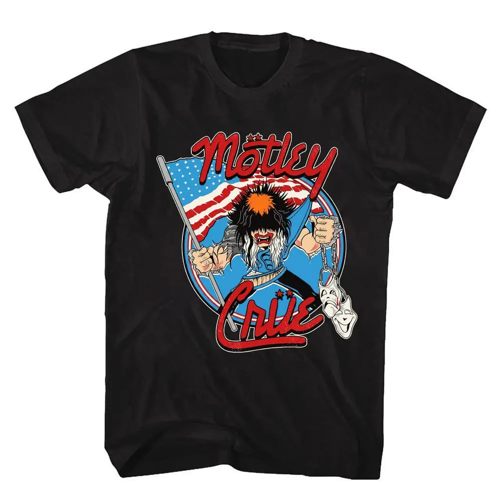 Motley Crue Allister With Us Flag T-Shirt – Vintage Heavy Metal Graphic Tee