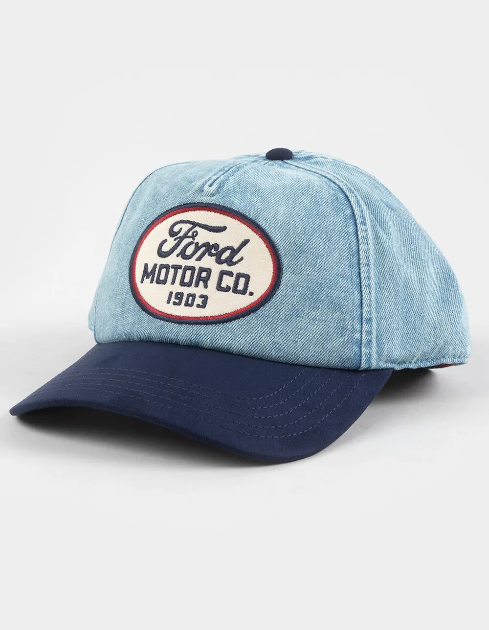 AMERICAN NEEDLE  Mens Ford Fulton Snapback Hat, Denim