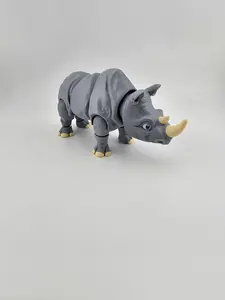 Sahara Heat Rhino Toy Figure with Detailed Horns and Sturdy Legs for Kids' Imaginative Play