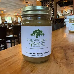 Golden Isles Banana Nut Honey Butter 12 oz 340g Gourmet Spread for Sandwiches and More