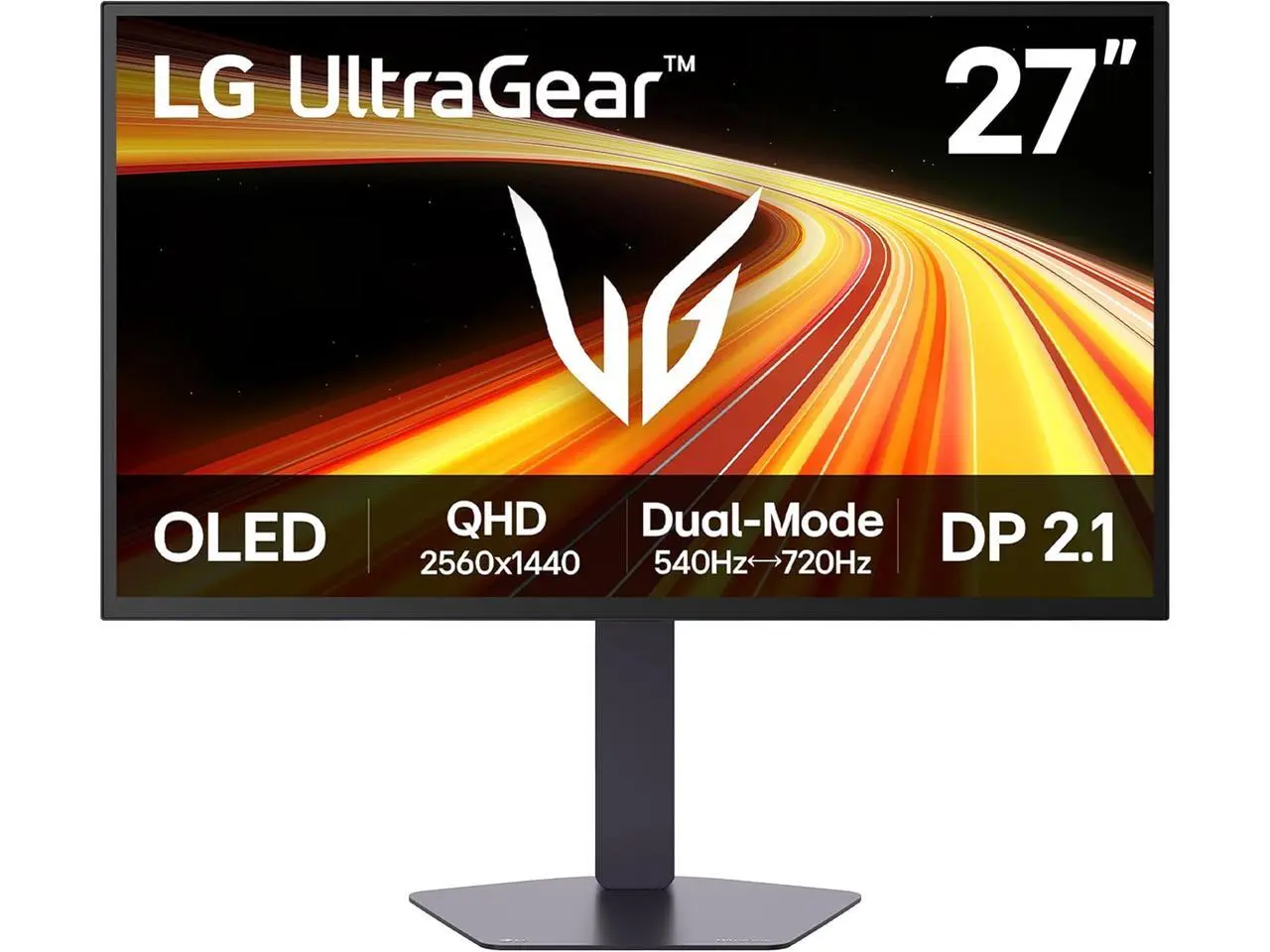 LG UltraGear 27 inch Dual Mode QHD 2K 1440P 540Hz Full HD 720Hz AMD FreeSync Premium Pro & G-Sync Compatible HDR500 USB-C Built-in Speaker OLED Gaming Computer Monitor with Height Adjustable, Swivel, Pivot & Tilt Stand 27GX790B-B