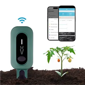 Smart Soil hygrometer Sensor Meter - Multifunctional Wireless Soil Analyzer,Moisture Temperature Light Monitor,Humidity Measuring Tool for Indoor Outdoor Plant Care, Batteries, Comprehensive Soil Monitoring