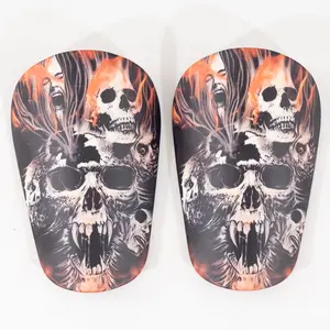 Skull Pattern Football Shin Guard, 1 Pair Thickened Football Shin Guard, Football Leg Protector, Sports Protective Gear for Adults, Football Equipment