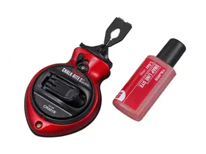 TAJIMA Chalk-Rite II Chalk Box with Extra Bold 1mm Snap Line & Five Gear Quick Retrieval - CR201R-PR - Red