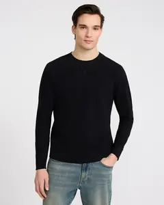 Express Classic Fit Long Sleeve Crew Neck V-Stitch T-Shirt