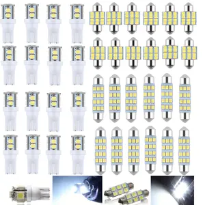 40PCS LED Car Interior Light Kit | T10 Dome & 31mm/42mm Replacement Reading Light Bulbs  | 6000K Bright White |for Dome, License Plate & Trunk Lighting