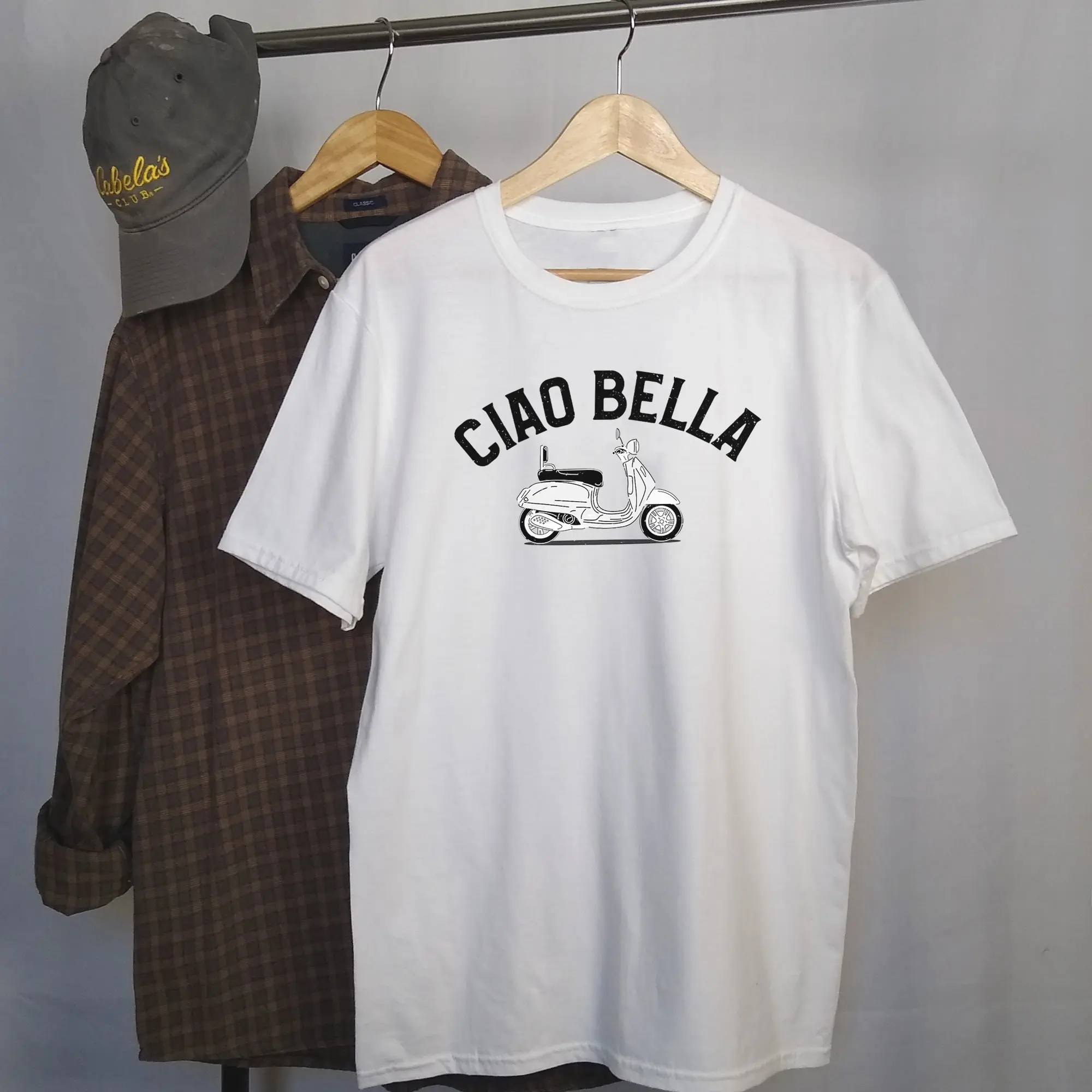 Ciao Bella Crewneck Sweatshirt, Cute Italian Vespa Crewneck Sweatshirt With Vintage Vibe