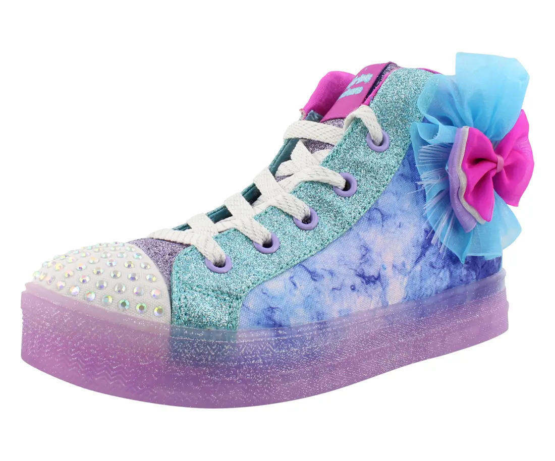 Skechers Girls' Bow Brights Athletic Sneakers with Bow Accent, Casual Slip-On Shoes for Kids in Kids' Sizes, Kids Size