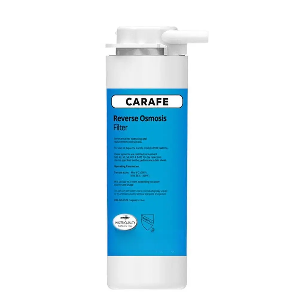 Carafe AT100 Reverse Osmosis Filter | Reduces Arsenic, Lead, Parasitic Cysts, Copper, and More | Filters Impurities Down to 1/10000 of a Micron!
