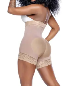 Fajas Colombianas Women's Slimming Butt Lifter High Waist Seamless Shorts