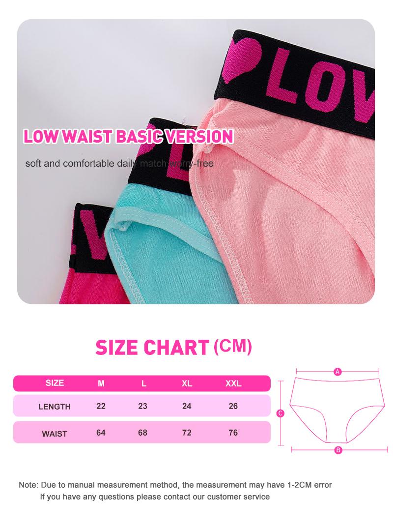 12 Pack High Rise Comfortable Casual Panties Set - Women's Plain Letter Tape Panties for Everyday Wear - Soft, Breathable, and Relaxing SpringStatements,Womenswear Soft Stylish Brief Soft Comfy Brief