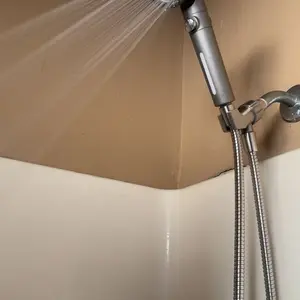 FEELSO Handheld Filter Shower Head High-Pressure Power Wash - 4-Setting Massage Spray, 60" Hose, Chrome Finish, Easy Install, Low Flow, One-Touch Water Stop, Adjustable Pressure, Micro-Technology Nozzles