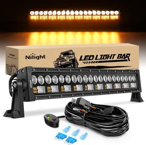 Nilight LED Light Bar 7D 22Inch 150W Spot Flood Combo Beam Amber White LED Work Light Offroad Lighting LED Driving Lights Fog Light for SUV ATV UTV