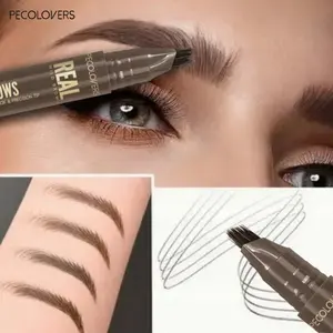 Smudge-Proof Multi-Hair Quick-Dry Eyebrow & Hairline Pencil Fine Tip for Bold or Natural Brows Black Brown Deep Brown Brow Pen Travel-Friendly Makeup Eyebrow Pencils