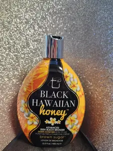Brown Sugar Black Hawaiian Honey Advanced 200X Black Bronzer 13.5oz with Queen Honeybee Bow-To-Me Honey Butter & Charcoal Creme for Exotic Darkest Tan Self Tan Bronzing Self Tanner Lotion