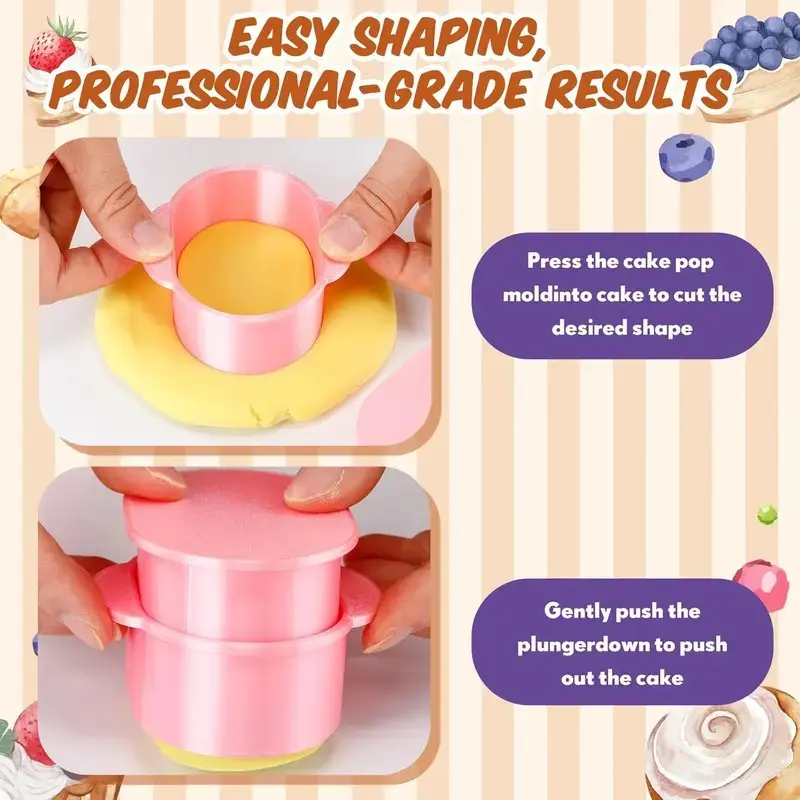 Cakesicle Cutter, Cake Ball Mold, Cake Ball Cutter & Pusher, Baking Tool for Home Birthday Parties, Wedding Dessert Making, Baking Utensils, Baking Accessories, Baking Supplies