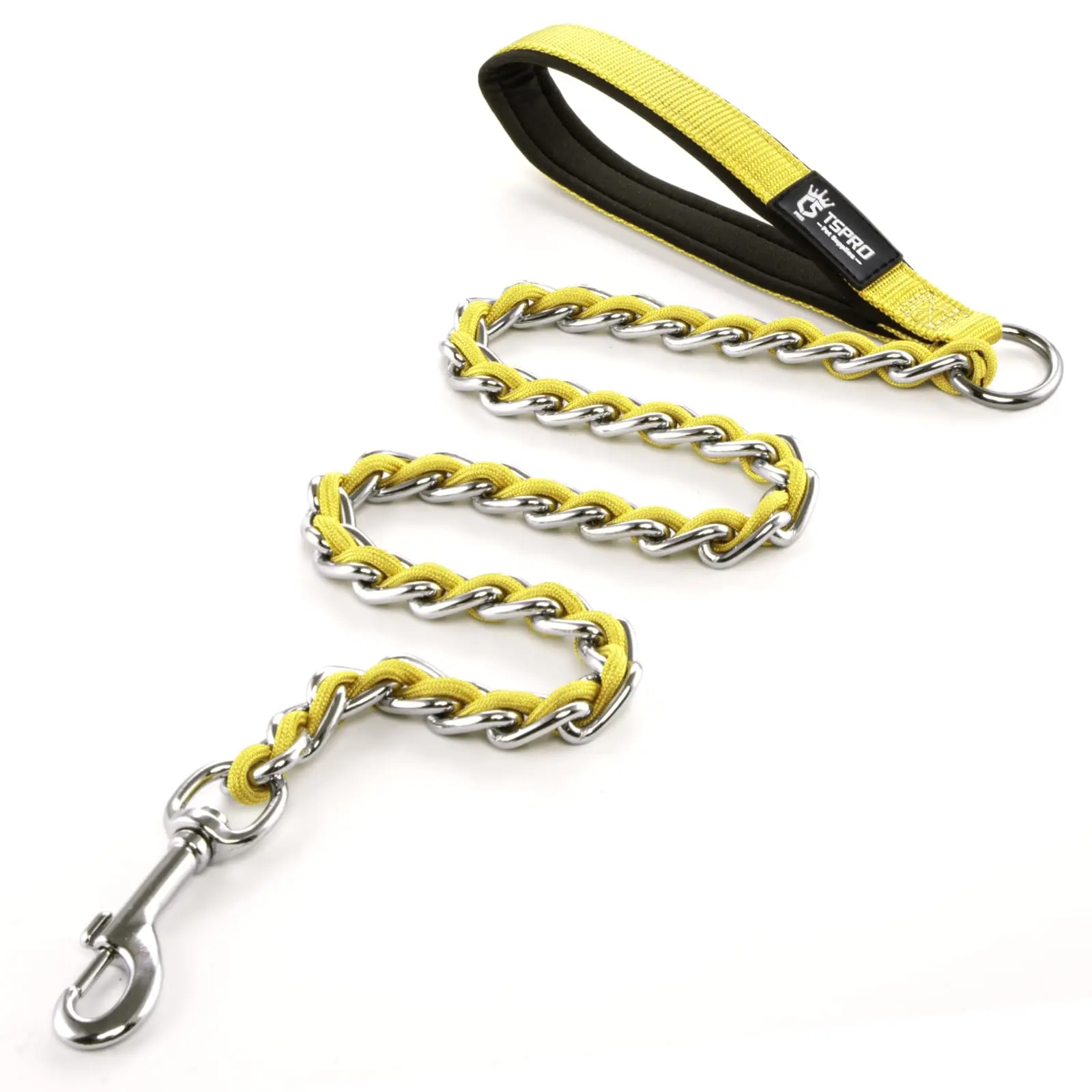 Chew-Proof Steel Dog Leash — 3.3 ft, Soft Handle