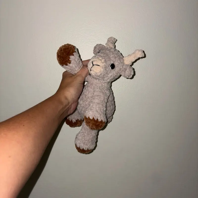 Crocheted Biily Goat Plushie