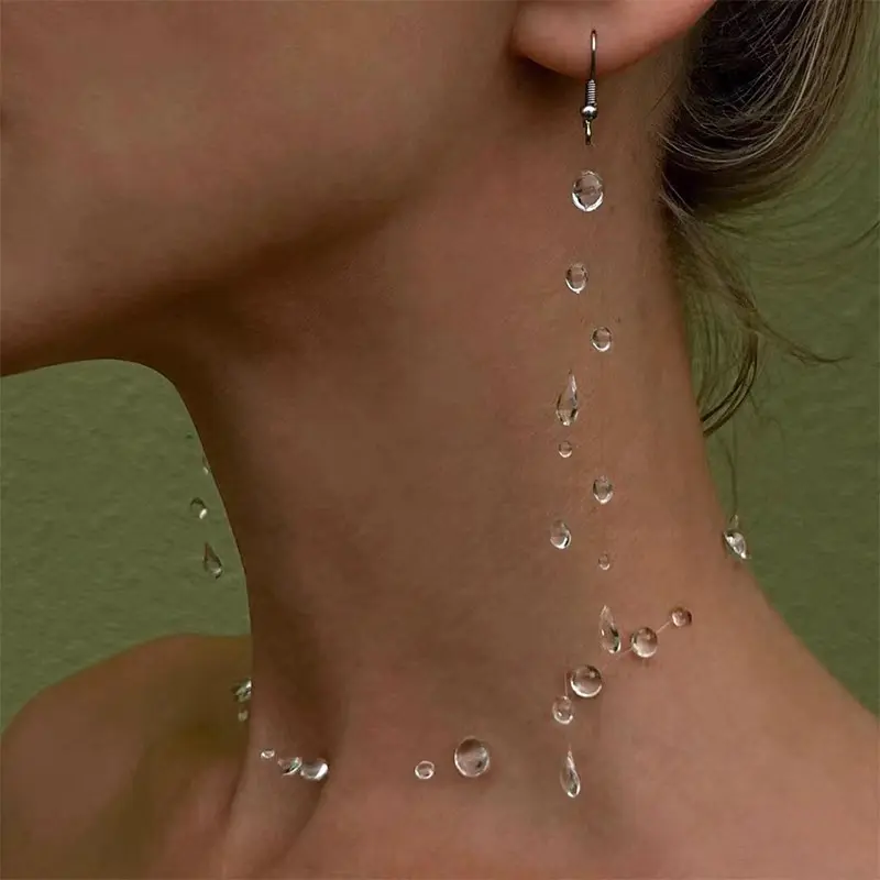 Women's Crystal Teardrop Ear Jewelry - Minimalist Hypoallergenic Studs with Clean Lines, No Bulky Backs, No Compromise on Style, Lightweight Daily Accessories, Meaningful Gifts for Adults