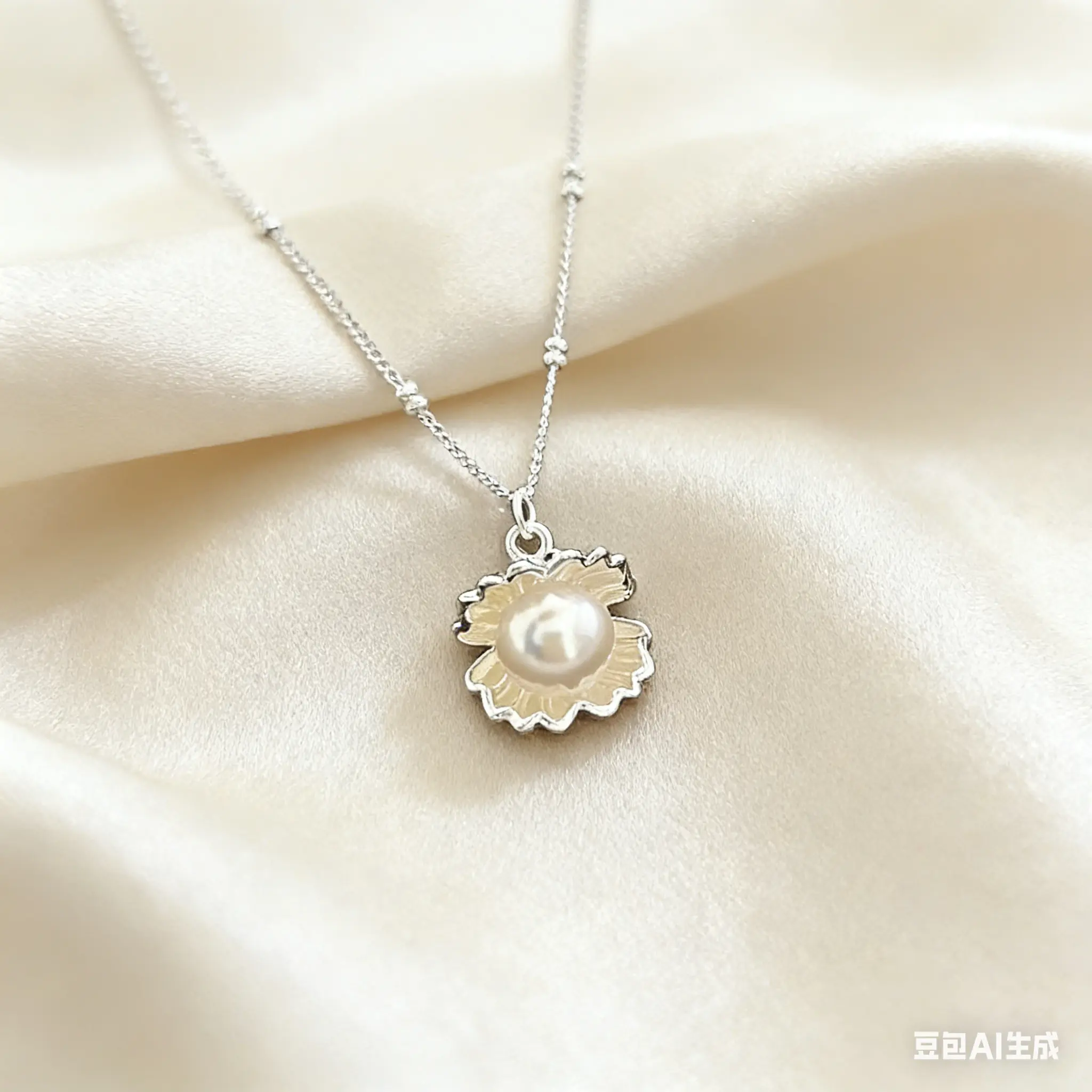 Women's Elegant Faux Pearl Shell Pendant Necklace, Simple Design Clam Chocker Chain Jewelry Gift for Women Daily Wear Dainty Choker Necklace