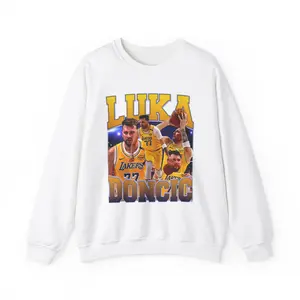 Luka Lakers Unisex Heavy Blend™ Crewneck Sweatshirt - Stylish Fan Gear for Basketball Enthusiasts Casual Collar