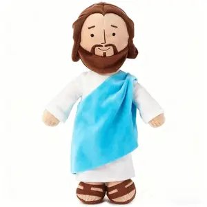 13" Soft Stuffed Jesus Cuddly Doll, Religious Stuffed Animal Gift for Easter, Valentine's Day Gifting to Boyfriends (Blue),Huggable Collectible, Soft Furry Collectibles