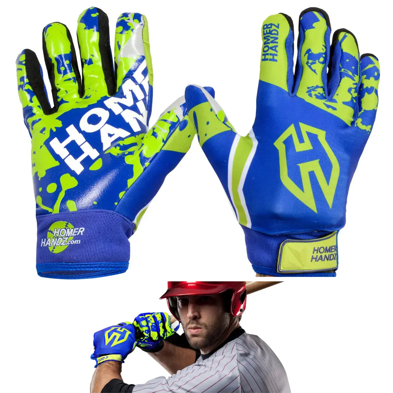 Homer Handz Weighted Batting Gloves - Adjustable Weights, 4-Way Flex, Baseball/Softball Training Gear, Batting Practice Equipment, Increases Throwing Velocity