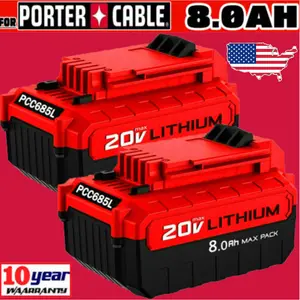 High quality PACK 20 Volt 8.0Ah Lithium-ion Battery for Porter Cable 20V MAX PCC685L PCC680L