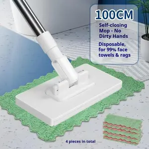 Multifunctional Face Towel Mop Holder, Lazy Automatic Cloth Dispenser, One-Use Disposable Hand-Free Cleaning, Small Mop for Easy Use