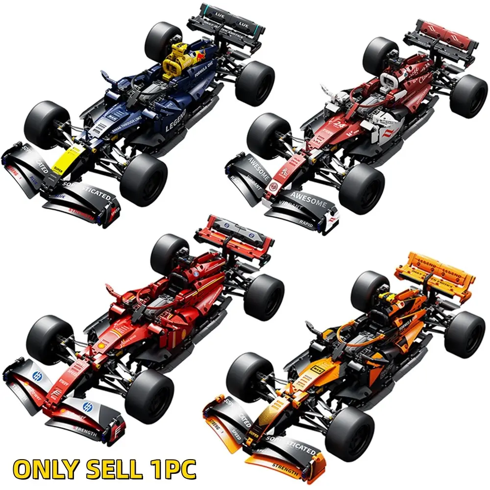 1:10 Classic Formula Racing Car Model Building Kit, Movie-Inspired Set, Customizable Tech Bricks, Vehicle Building Blocks, High Detail Collectible Toy for Adults & Kids, Building Block Sets, DIY Collectible Model
