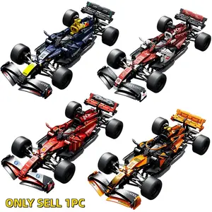 1:10 Classic Formula Racing Car Model Building Kit, Movie-Inspired Set, Customizable Tech Bricks, Vehicle Building Blocks, High Detail Collectible Toy for Adults & Kids