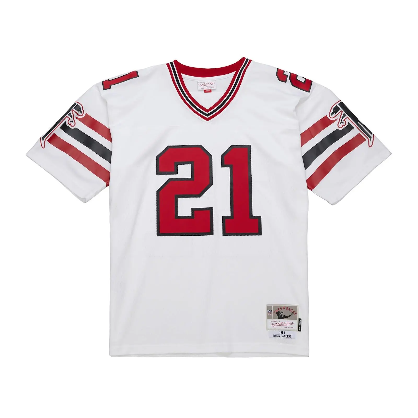 Deion Sanders Atlanta Falcons 1989 White Replica Jersey NFL Throwback Mitchell & Ness Deion Sanders Atlanta Falcons 1989 White Replica Jersey NFL Throwback Mitchell & Ness