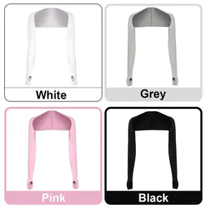 4 Piece Cooling Shawl Set Women's Short Sleeve UV Protection Golf Arm Sleeves with Finger Holes in White Grey Pink Black All Seasons Breathable Microfiber Material