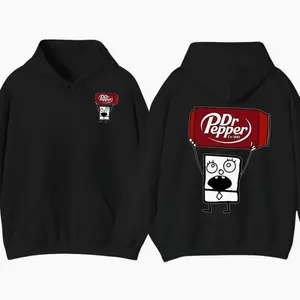 BelleHeaven  Dr Pepper Doodlebob Menswear Hoodie & T-Shirt 2-Sided Graphic Design Classic Cotton Available in All Sizes and Colors for Men and Women Perfect for All Seasons Sweatshirt Big A543