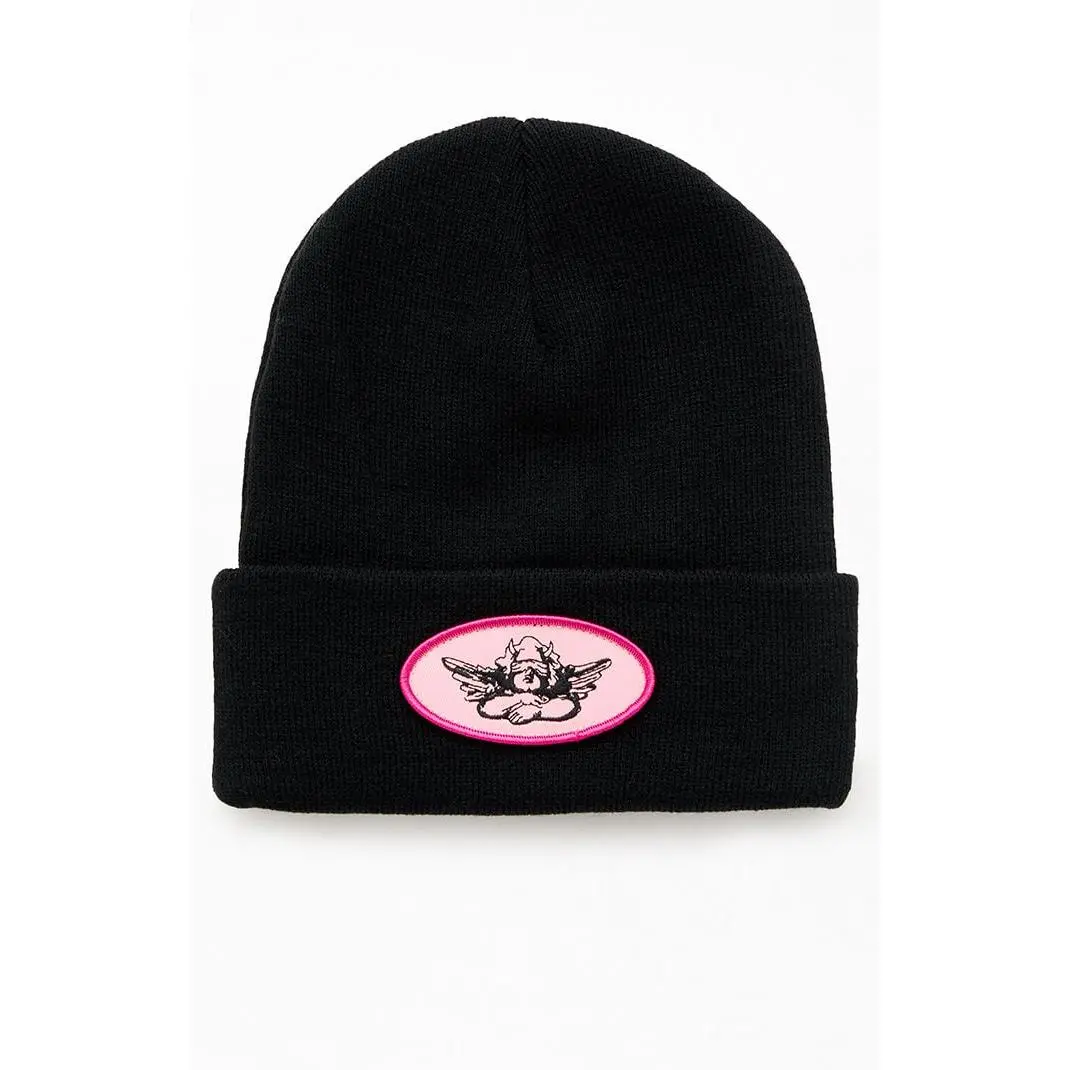 Boys Lie Women's Black Ribbed Beanie Boys Lie Women's Black Ribbed Beanie
