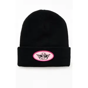 Boys Lie Women's Black Ribbed Beanie