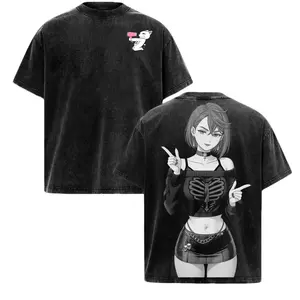 Dandadan Momo Ayase Anime Shirt | Heavyweight Cotton Vintage Washed Oversized Graphic Tee | Double Sided Print Y2K Fashion Streetwear Unisex T-Shirt | Turbo Granny Anime Goth Aesthetic Top For Men & Women | Japanese Manga Lover Gifts Trending Apparel