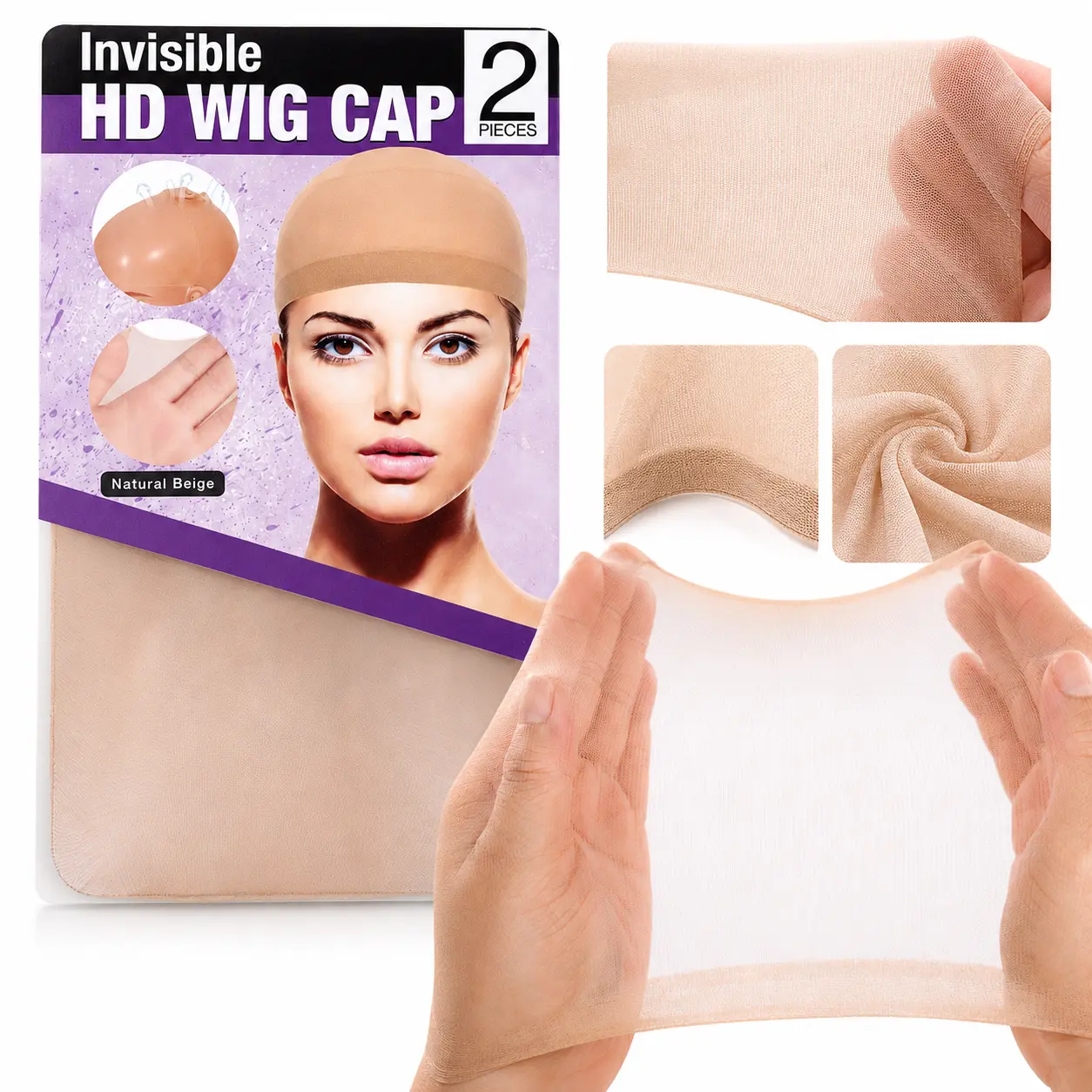 [$0.98 Free Shipping] HD Transparent Wig Cap Invisible Mesh Dome Cap Breathable Stretchable Wig Liner
