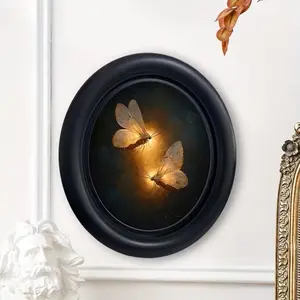 Vintage Artistic Style Butterfly Wall Art Decor, Perfect for Halloween, Christmas, & Thanksgiving Home Office Decoration, Home Decor Accessory